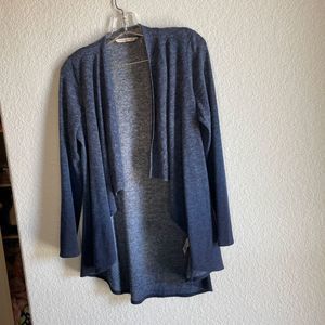 Soft surroundings womens XS cardigan blue asymmetrical open front cardigan‎